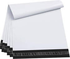 100Pcs 14.5X19" White Poly Mailers - Heavy Duty Self Seal Shipping Bags, Waterpr