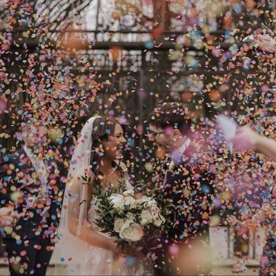 Biologisch abbaubares Hochzeitspapier Konfetti Mix Farben Öko Seidenpapier Kreis Konfetti