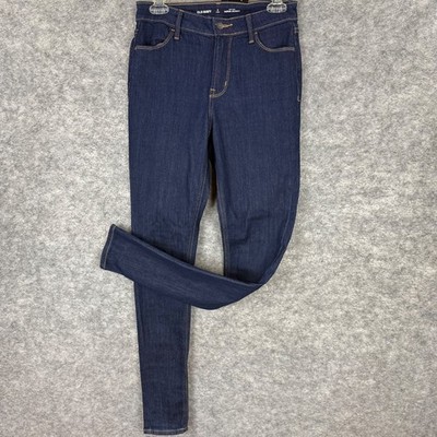 Old Navy Women s 2 Long High Rise Super Skinny Jeans Dark Wash Stretch Denim