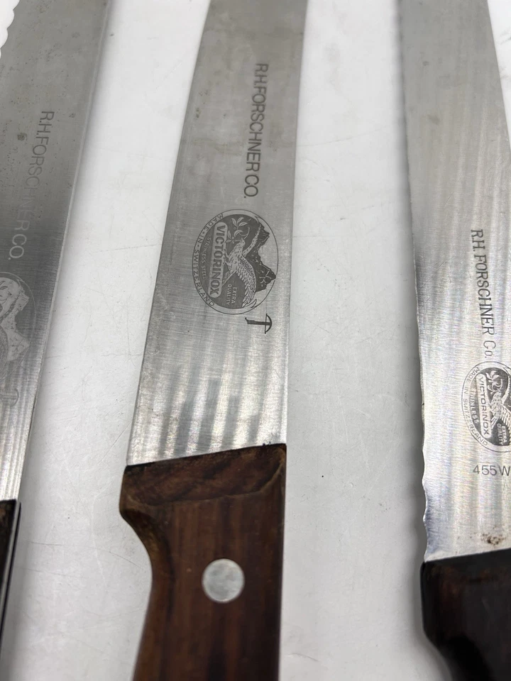 Conjunto de 5 facas de cozinha usadas R.H. Researchner - Imagem 3 de 4