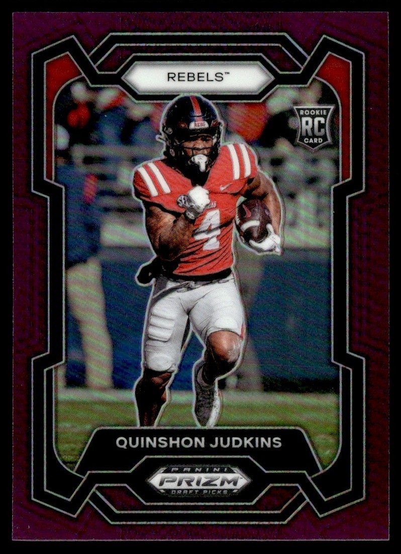 2024 Panini Prizm Draft Picks Purple Prizm Quinshon Judkins RC 25/75 #146