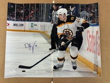 David Krejci BOSTON BRUINS SIGNED 16X20 JSA AA61868