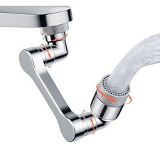 1440 Swivel Sink Faucet Extender - Universal Kitchen Sprayer, 2 Flow Modes, ...