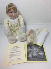 Ashton Drake Playing Mommy Porcelain Doll Set Limited Edition