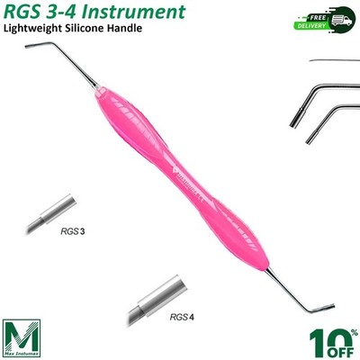 Dental Instrument RGS 3-4 Silicone Handle Depth Dimensions for Restoration