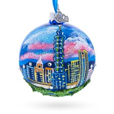 Taipei, Taiwan Glass Ball Ornament 3.25 Inches
