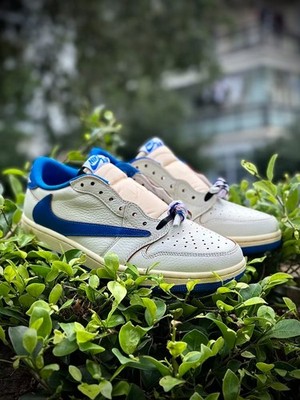 DM7866-104 Fragment Design x Travis Scott x Air Jordan 1 Retro Low Men s Shoes