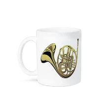 3dRose, Large Gold French Horn, Mug