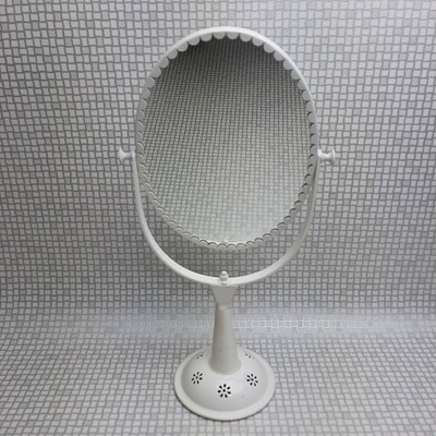 Vintage Stil Tischplatte Kosmetikspiegel weiß neigbar Deko Schminktisch