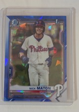2021 Bowman Sapphire Edition - Chrome Prospects Nick Maton #BCP-5 (RC)