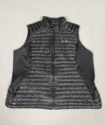 Eddie Bauer Vest Womens 2XL Black First Ascent EB800 Pertex Hiking Outdoors