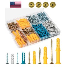 Drywall Anchors and Screws Assortment Kit, 270Pcs Dry Wall Anchors