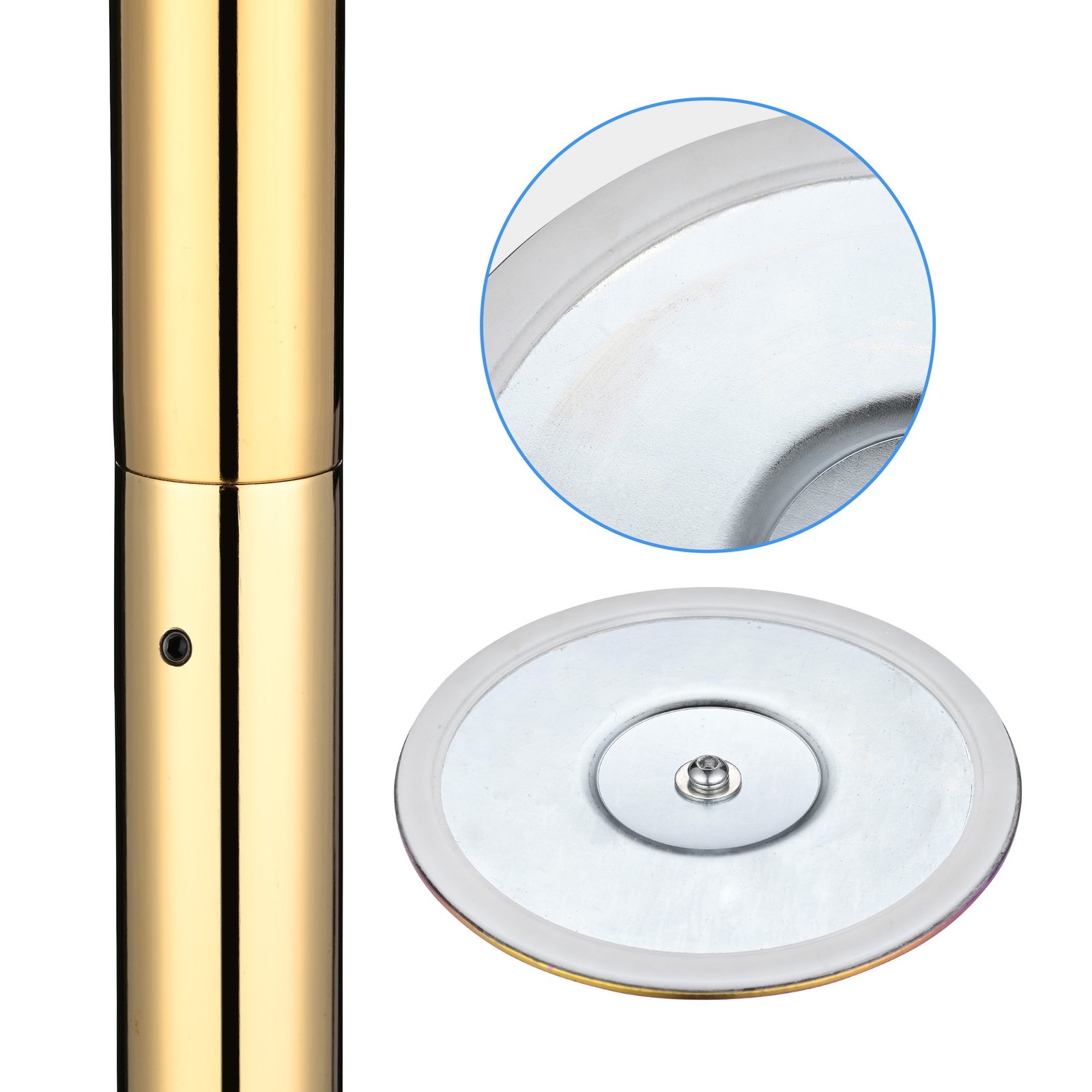 Xcceries 10 FT Spinning Static Dancing Pole Kit w/ Extensions Fitness Dance Gold