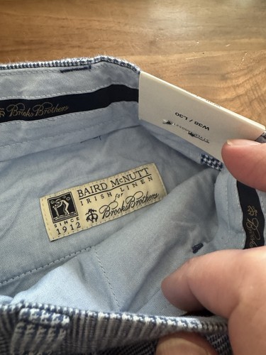 Herren Brooks Brothers Neu mit Etikett Anzughose Clark Muster Baird Minute irisches Leinen 38 W - Bild 12 von 16
