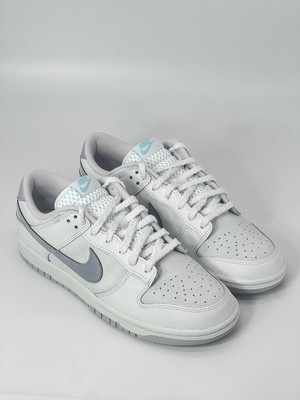 Size 8 Nike Dunk Low Retro SE White Metallic Silver blue HQ3619 121