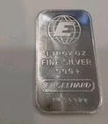 Engelhard 1 Troy Ounce .999 Fine Silver Bar Serial # FM50922 United States