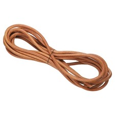 Cordone pelle intrecciato 6mm per gioielli, marrone (4 yd)