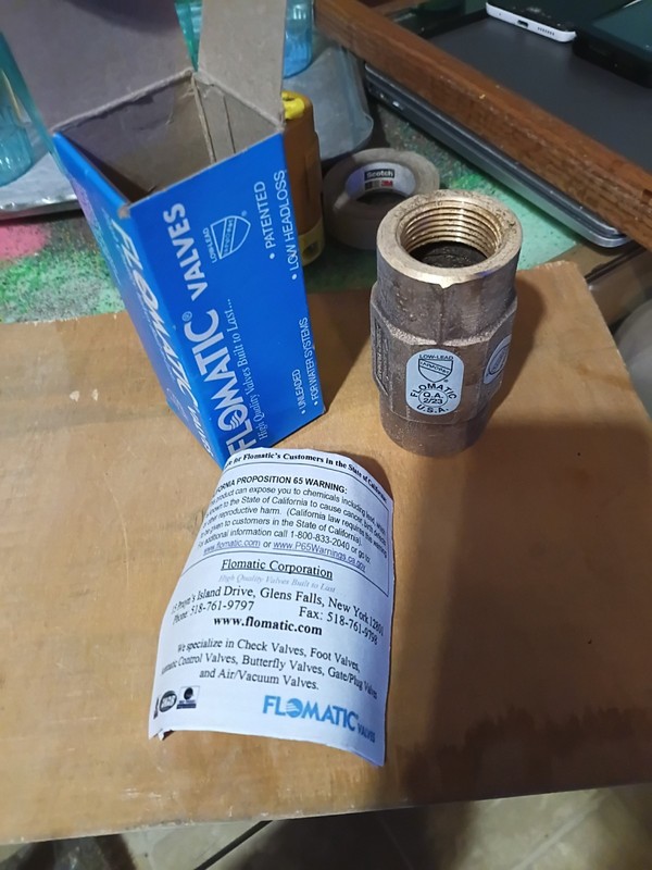 Flomatic 1" - 100E Enviro Check #4201E Check Valve - NOS