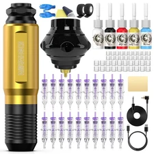Wireless Tattoo Kit, Tattoo Machine Kit Tattoo Pen Kit Tattoo Gun Kit with Ta...