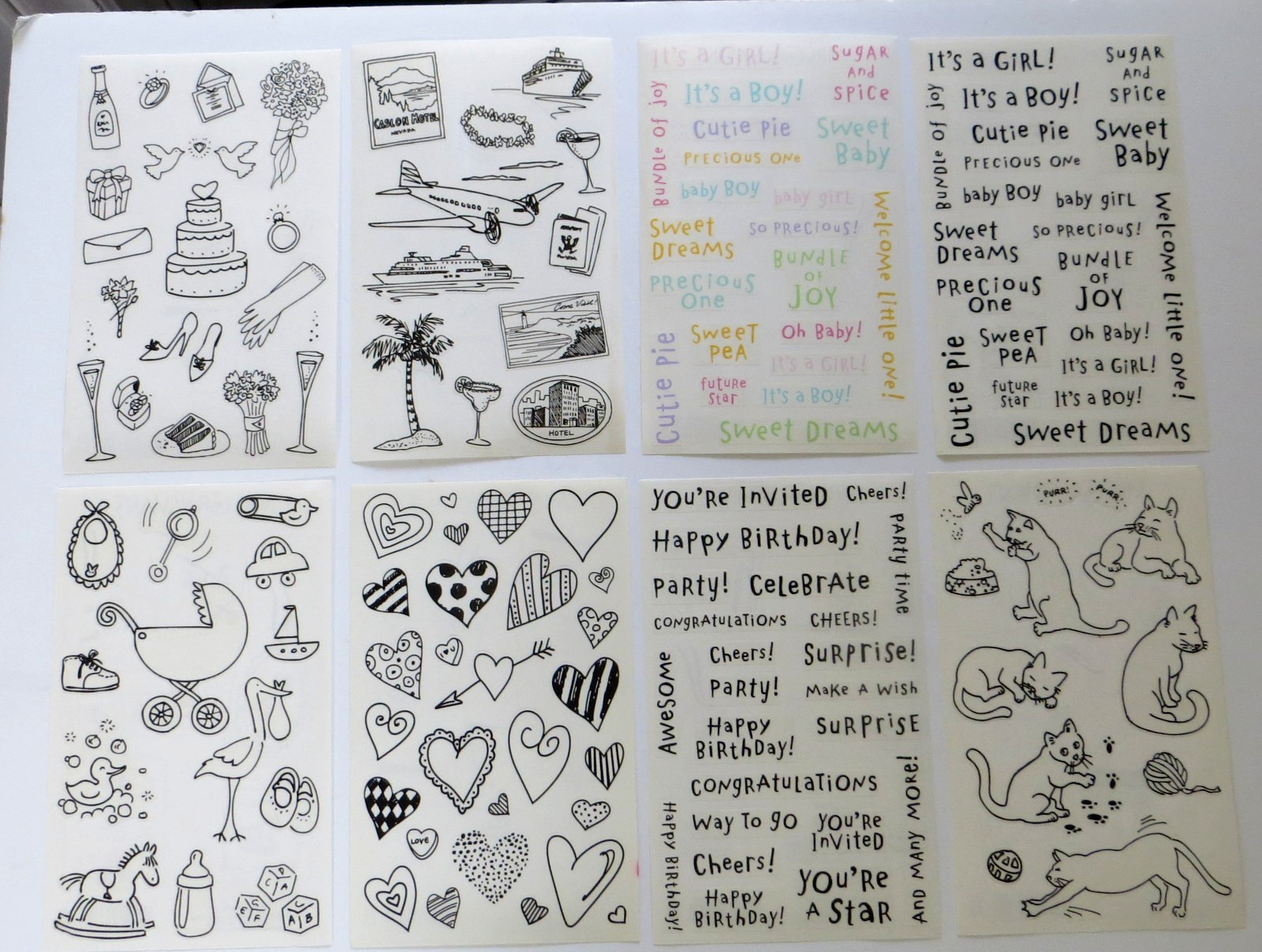 Mrs Grossman PEN & INK MISC THEMES - 4" X 6" Sticker Sheets - You Choose