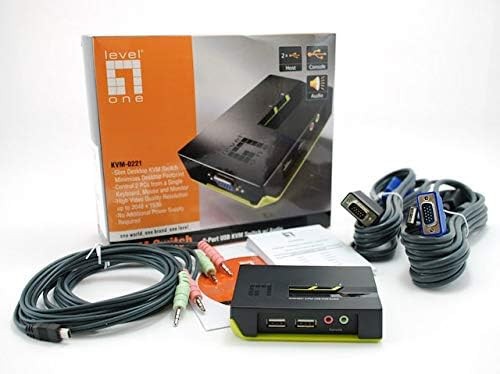 LevelOne,590221,KVM-0221 AA82-Port USBKVM-Switch mit Audio - Photo 4/9