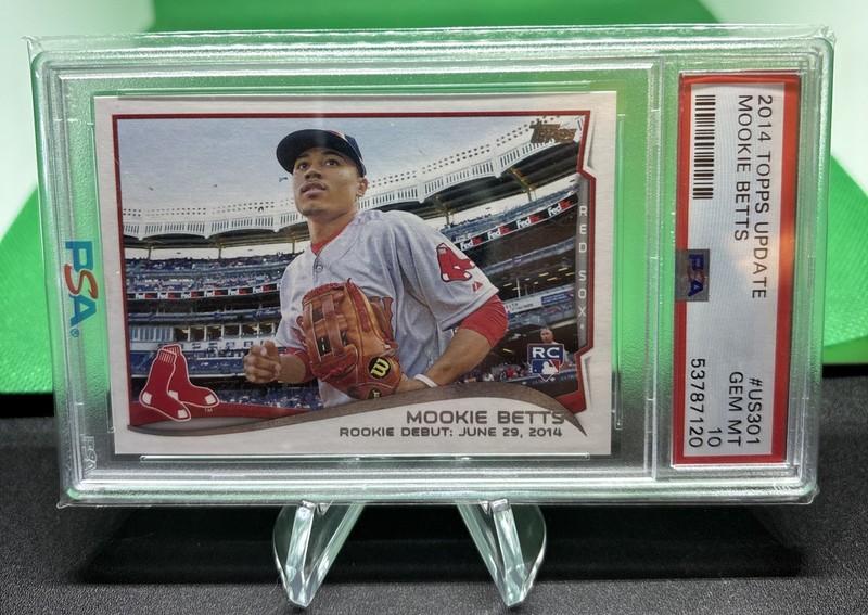 2014 Topps Update #US301 Mookie Betts Rookie Card RC PSA 10 Red Sox & Dodgers
