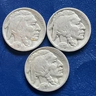 SET OF 3 COINS 1928 P D S Buffalo Nickel VG From Original Collection
