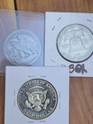 Lot of 3 mixed Half dollars 1943 walker,1959 Franklin,1968 Proof Half Dollar