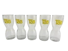 Set of 5 Vintage Enjoy TAB Cola NEW Pop Hourglass Drinking Glasses Coca Cola Mug