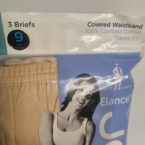 New NIP Women Sz 9 Jockey Elance 3 Pk Breif 100% Cotton Classic Underwear - Picture 2 of 4