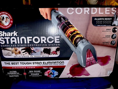#ad #ad Shark StainForce Cordless Handheld Portable Spot Carpet Cleaner Gray Purple $90.00