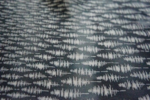 Vintage Japanese Silk Kimono Fabric Castle Forest Print White Grey 179cm(70") - Picture 8 of 13