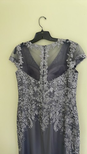 Morilee Madeline Gardner MGNY / Mother of the bride dress Gown Satin Embellished - Picture 10 of 11