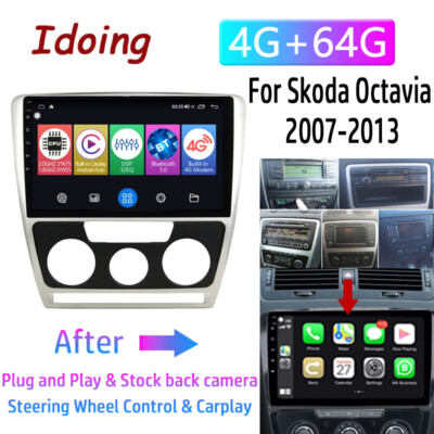 10.1'' Android 12 Car Stereo Radio GPS For Skoda Octavia 2 2008-2013 BT DSP