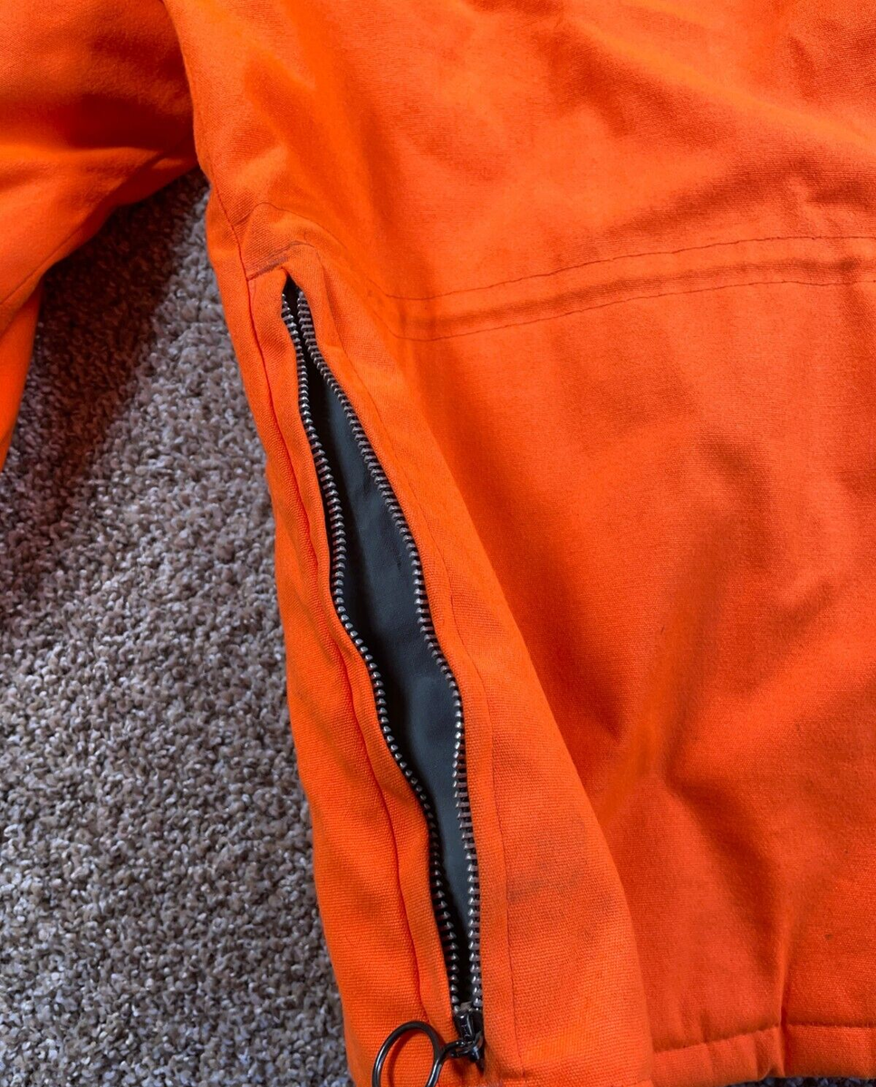 VTG 80s Canvas Hunting Jacket Adult Large Blaze Orange VTG 80s Canvas Hunting Jacket Adult Large Blaze Orange