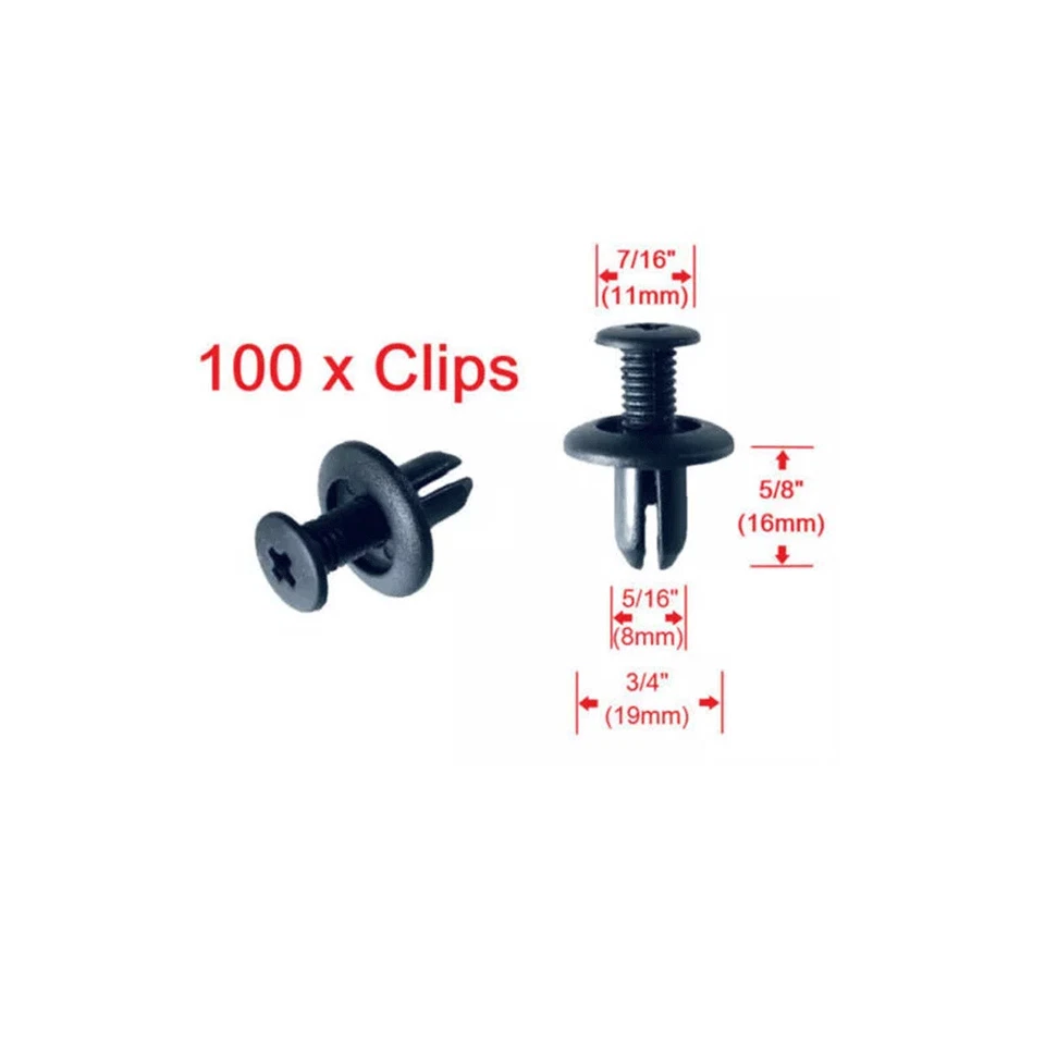 100x Clips de retención de parachoques con clip de tornillo para guardabarros 0G032-50037 para Hyundai Sonata Foto 2 de 4