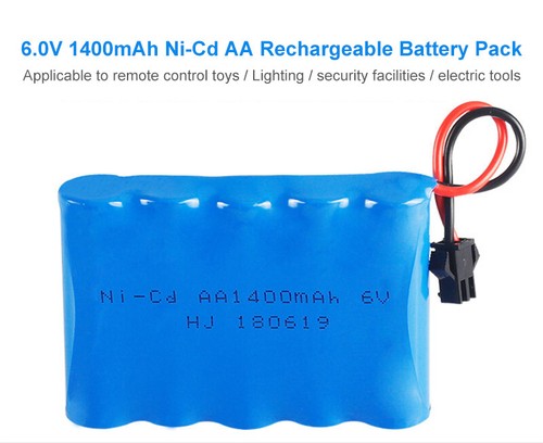 2x 6V 1400mAh Ni-Cd AA Akku SM-2P Stecker Rechargeable Batterie für RC Car Toys - Bild 2 von 8