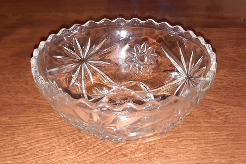 Vintage Anchor Hocking Glass Dessert/Cereal Bowl (Star of David Pattern) 5"