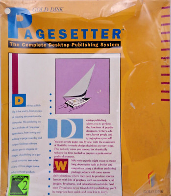 COMMODORE AMIGA -- PAGESETTER (GOLD DISK) #NOS #SEALED