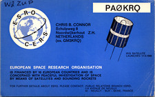 1971 QSL Card Radio PA0KRQ European Space Research CERS Amateur Ham Postcard