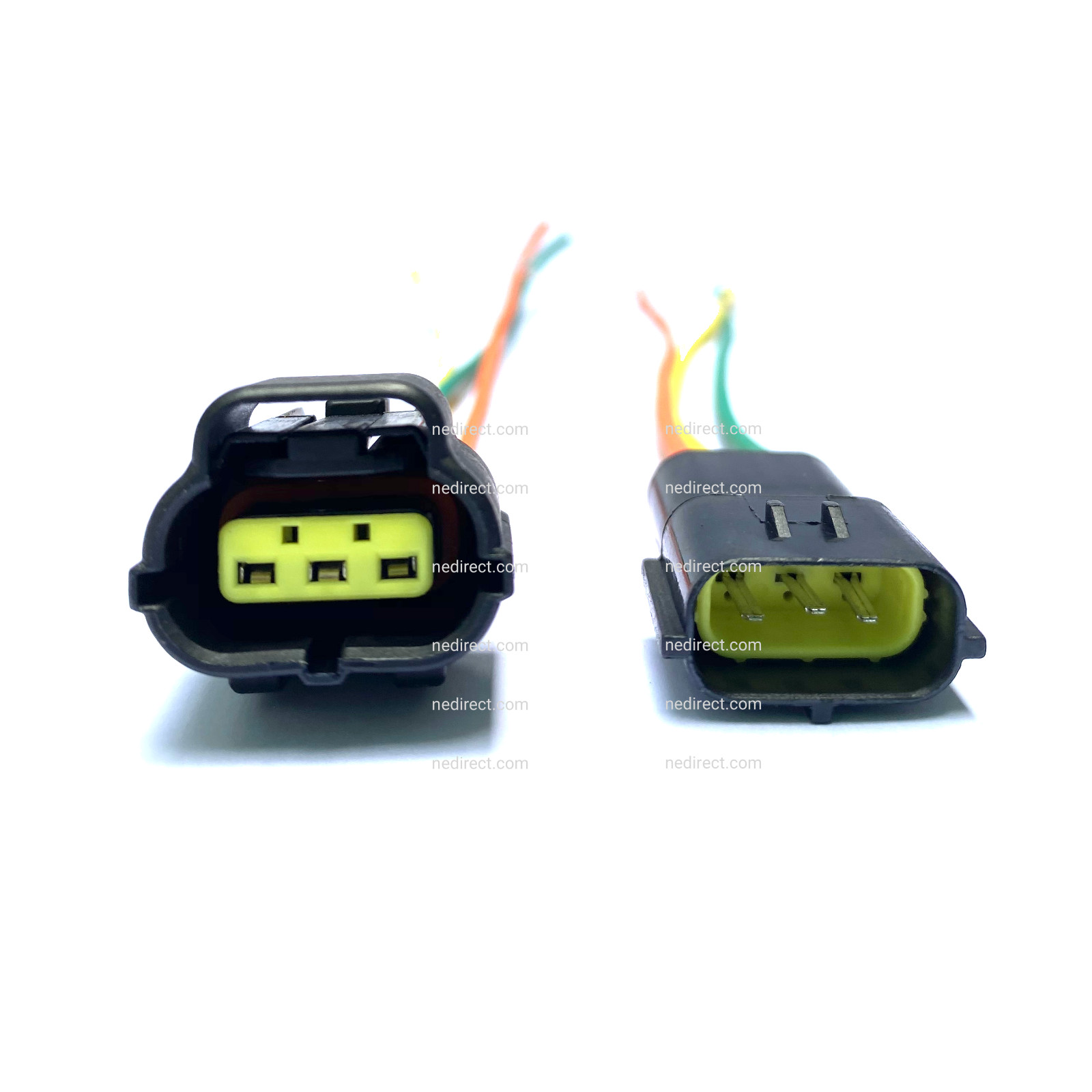 6" ASSEMBLED WATERPROOF 3 PIN ELECTRICAL 1.8MM AWG WIRE CONNECTOR PLUG