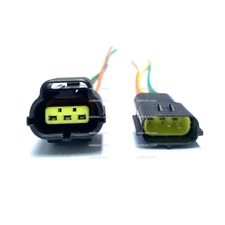 6" ASSEMBLED WATERPROOF 3 PIN ELECTRICAL 1.8MM AWG WIRE CONNECTOR PLUG