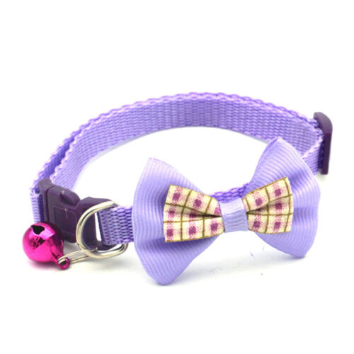 Personalized Adjustable Nylon Cat Collar Cute Bow Tie For Cats And Small Dogs - Picture 8 of 20