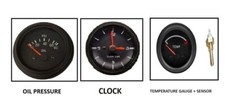 Aftermarket Porsche 914 Replica Temperature Oil Pressure Clock Set 91464111830