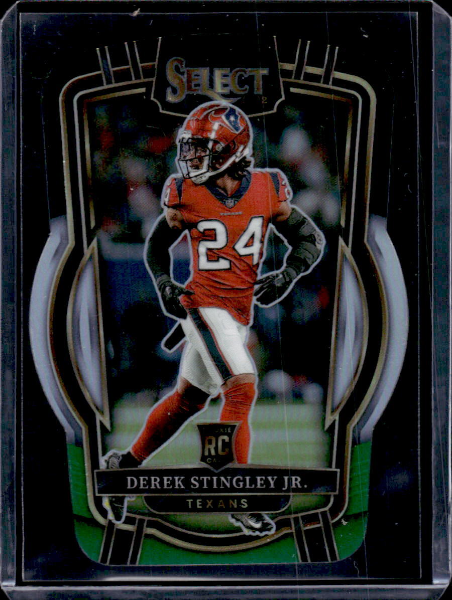 2022 Panini Select #262 Derek Stingley Jr. Black and Green Prizm Die Cut