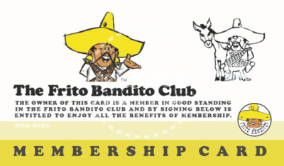 FRITO BANDITO CLUB MEMBERSHIP CARD