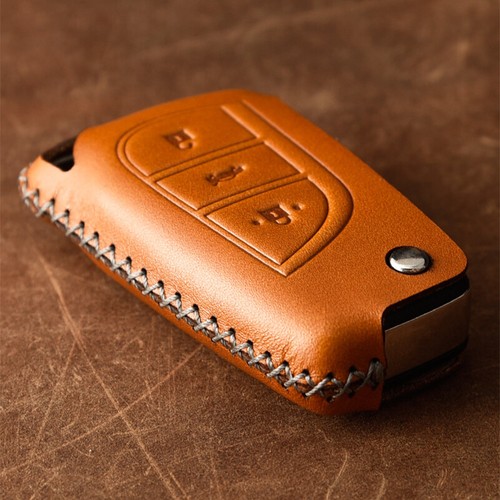 Leather Car Remote Flip Key Fob Case Cover Shell For Toyota Camry CHR