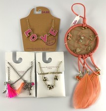 Girls Jewelry Lot NWT Justice, BFF, LOVE, Fox, Dream Catcher, etc.