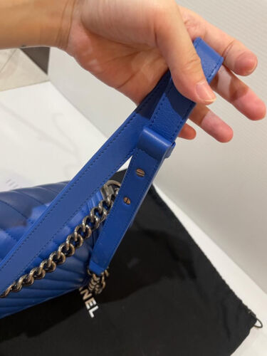 Chanel boy calfskin cobalt blue rhw #22 (2016) - Picture 16 of 21