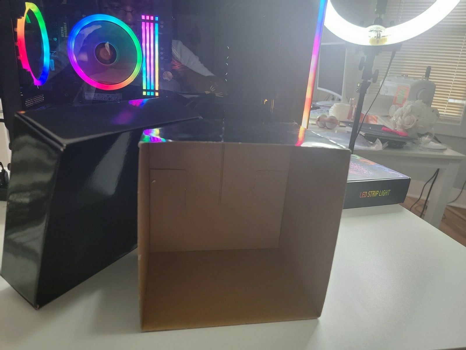 black box 8x8x6 black high gloss gift box